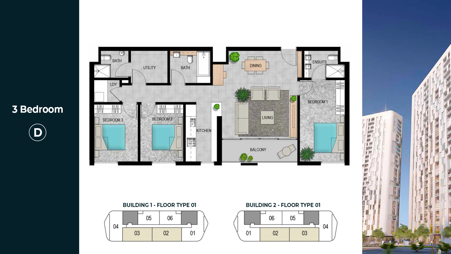 3 BR - Type A